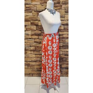 EMERY ROSE A-LINE SKIRT ORANGE POLY/ESLASTANE SIZE 5X